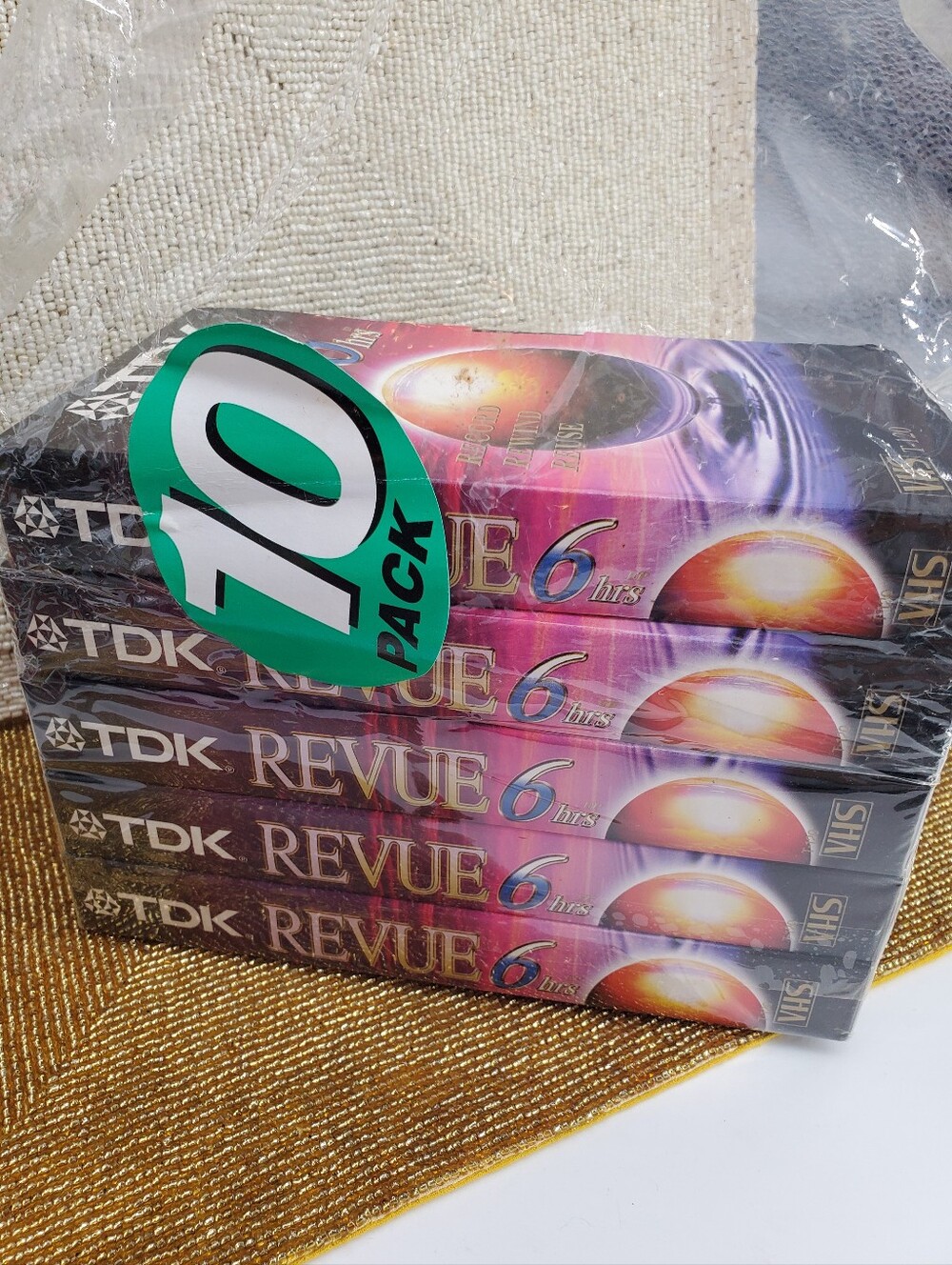 TDK REVUE Premium Quality Blank VHS T-120 Cassette Tape LOT/5 NEW (C40)